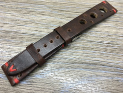 Leather Watch Straps, 19mm Leather Watch Band, Racing & Rally Watch Strap 20mm, 18mm Brown Leather watch band - eternitizzz-straps-and-accessories