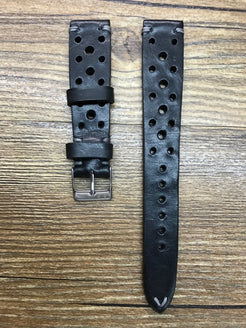 Leather watch Straps, Rally & Racing Watch straps, Black watch Straps, 20mm strap, 18mm 19mm and 20mm watch band, FREE SHIPPING - eternitizzz-straps-and-accessories