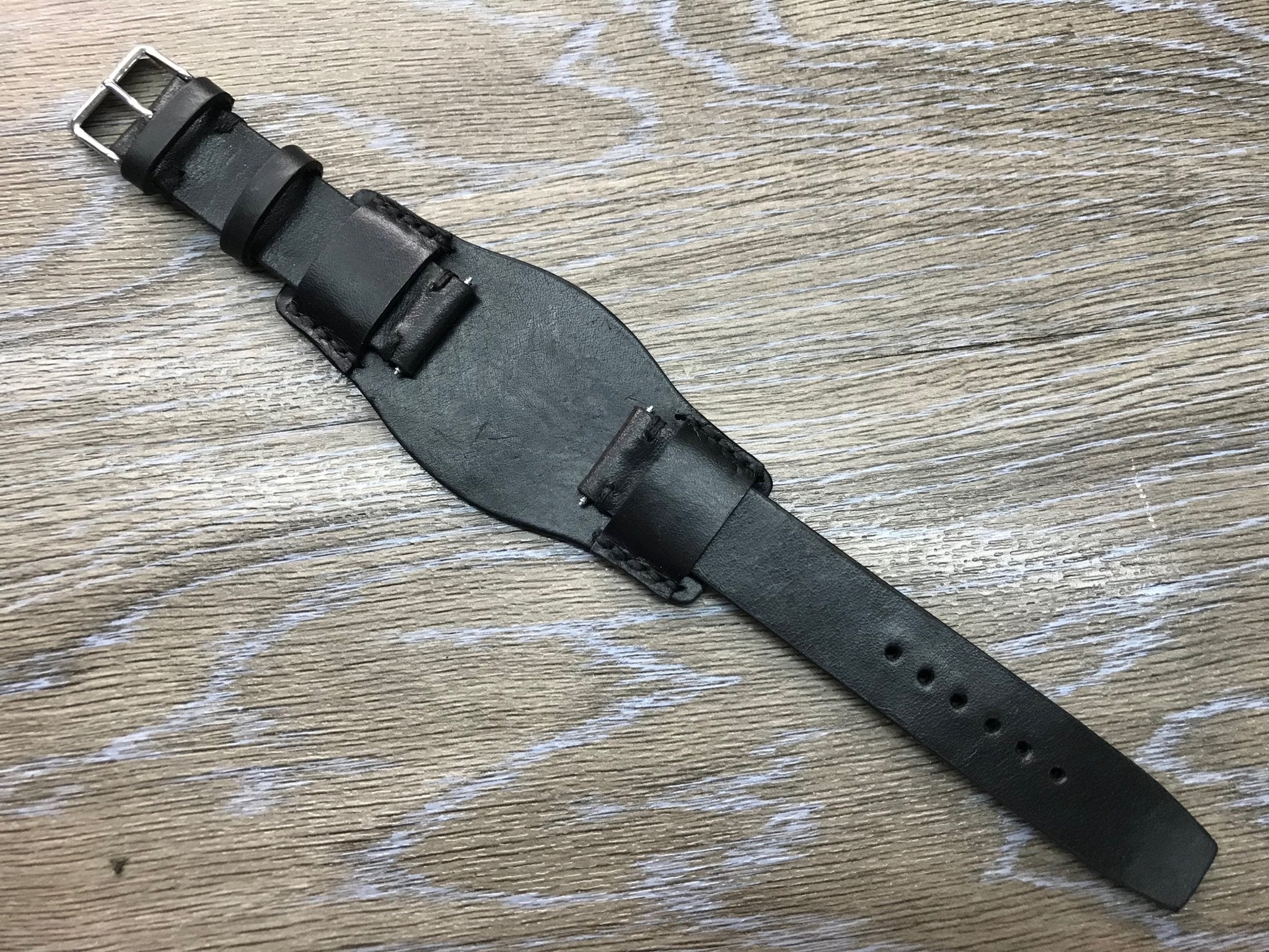 Lenny Kravitz Watch straps, Leather Bund Straps, 20mm Watch straps, 20mm Watch bands, Black Watch Straps for Rolex Watches - FREE SHIPPING - eternitizzz-straps-and-accessories