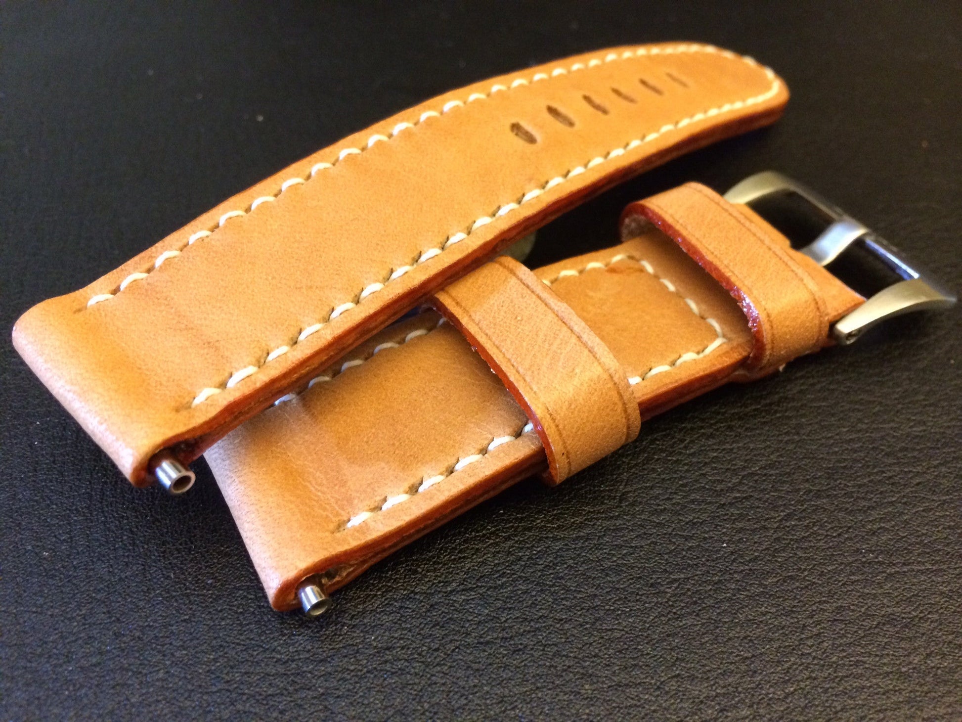 Panerai Watch Strap, Leather Watch Strap, Watch Band 24mm, Louis Vuitton Bag Materials - eternitizzz-straps-and-accessories