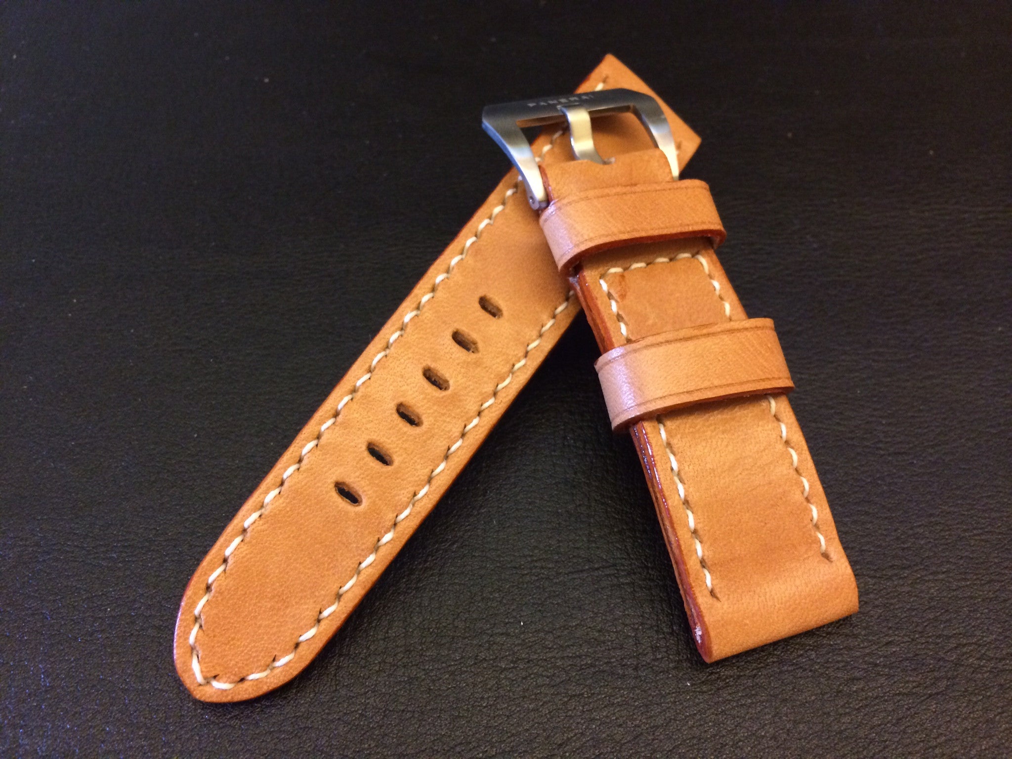 Panerai Watch Strap, Leather Watch Strap, Watch Band 24mm, Louis Vuitton Bag Materials - eternitizzz-straps-and-accessories