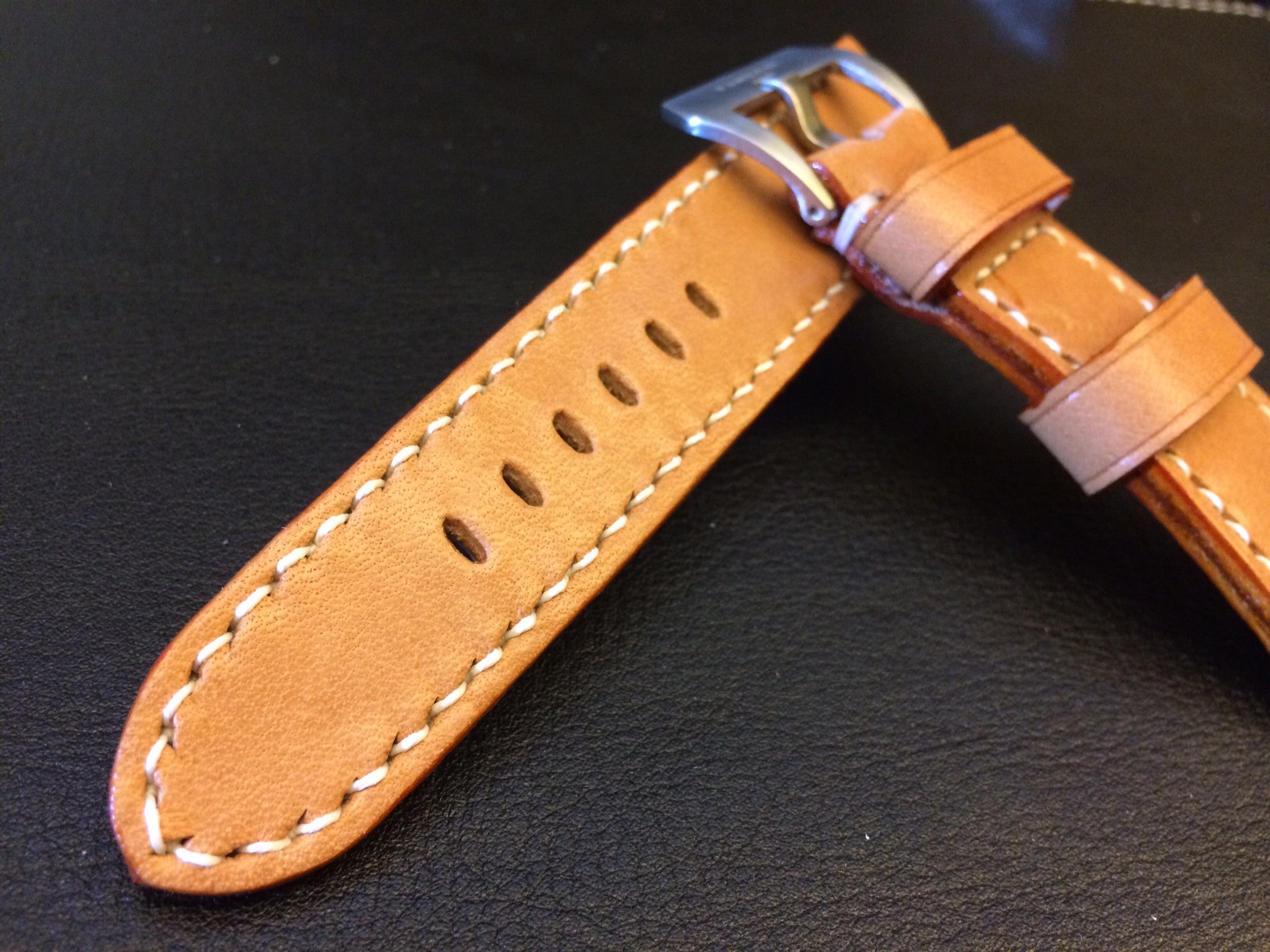 Panerai Watch Strap, Leather Watch Strap, Watch Band 24mm, Louis Vuitton Bag Materials - eternitizzz-straps-and-accessories