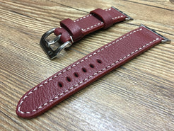 Apple Watch 44mm 40mm 38mm 42mm, Apple Watch Band, Brandy Red Leather Watch Strap, Series 1 2 3 4 - eternitizzz-straps-and-accessories