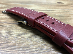 Apple Watch 44mm 40mm 38mm 42mm, Apple Watch Band, Brandy Red Leather Watch Strap, Series 1 2 3 4 - eternitizzz-straps-and-accessories