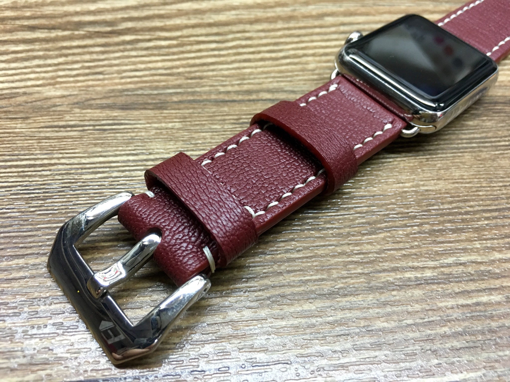 Valentines Day Gift Ideas, Apple Watch Ultra, Samsung Galaxy Watch Band, Smartwatch Band, Apple Watch, iWatch Band, Brandy Red Leather Watch Band