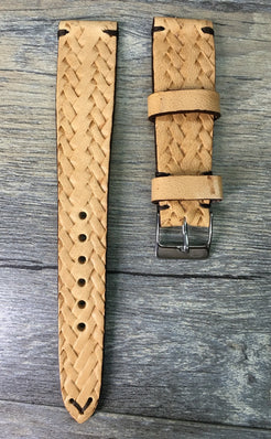 Special craving art real Leather Strap for Rolex, IWC, Omega (Khaki) - 20mm/16mm - eternitizzz-straps-and-accessories