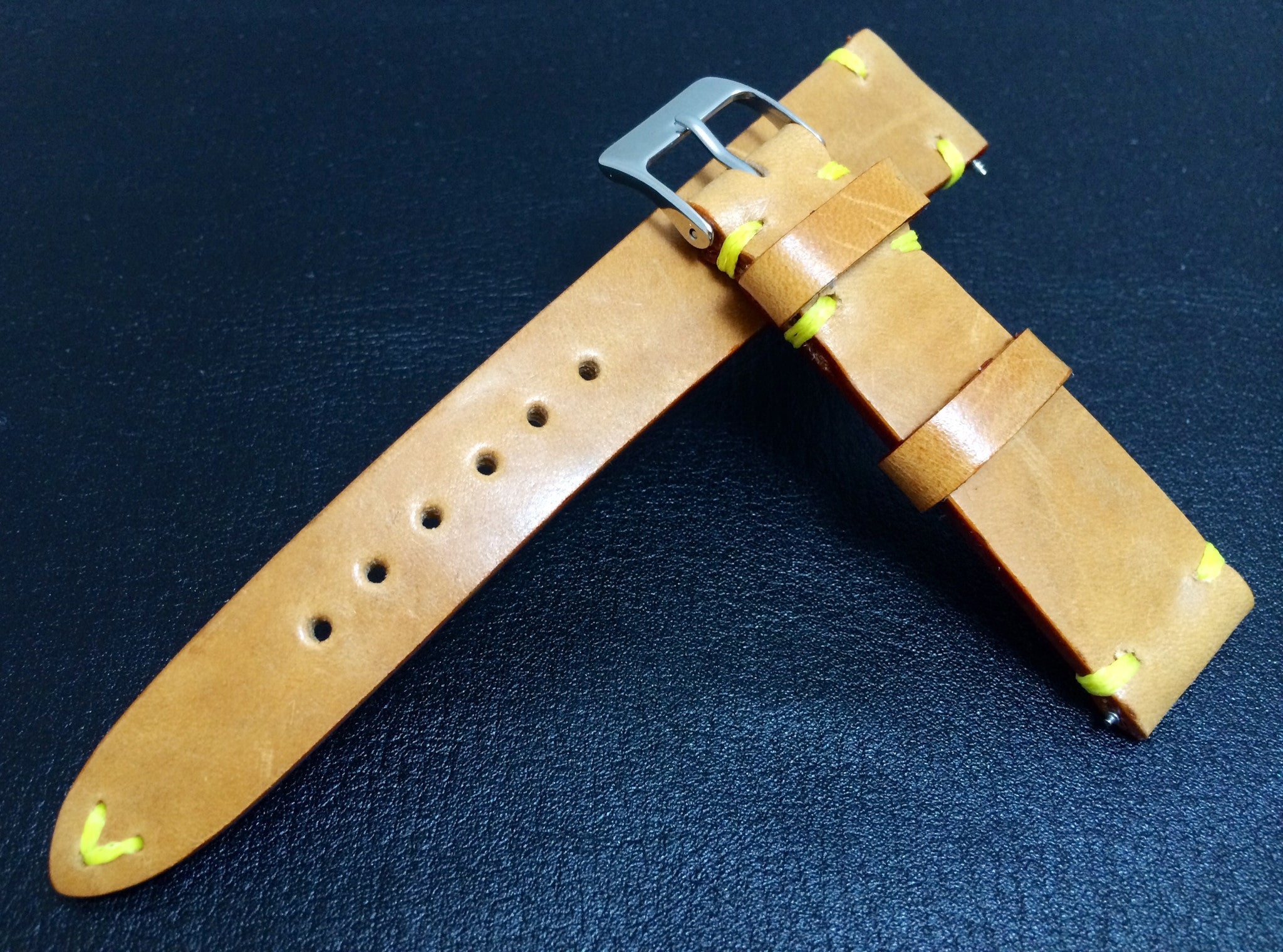 Vintage (1980's) Louis Vuitton Leather material watch Strap for Rolex, IWC - (20mm/16mm) - eternitizzz-straps-and-accessories